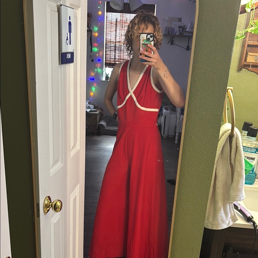 Elegant Red Maxi jumpsuit